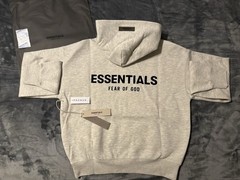 NWT Fear of God Essentials Light Oatmeal Hoodie Size XXS 100% Authentic✅