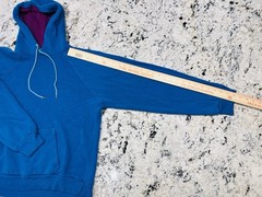 Vintage MacGregor Hoodie Mens Large Blue Purple Thermal Lined Sweatshirt 90s