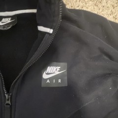 Nike Air Full Zip Fleece Hoodie Colorblock Logo XL Teens Black/Gray