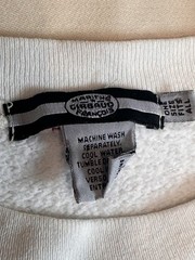 Marthé + François Girbaud White Embroidered Logo Fleece Crewneck One Size