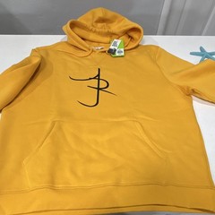 DSG Everyday Men’s Fleece Pullover Hoodie Yellow XL Regular Hooded Pockets