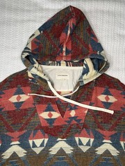 Lucky Brand Hoodie Mens Aztec Geometric Pullover XXL 27” X 30” Sweater Casual