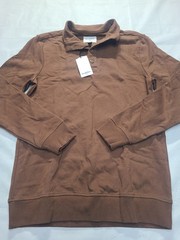 Men’s Regular Fit High Neck Pullover Sweatshirt Goodfellow & Co Brown Size S