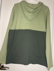 Billabong Abner Hoodie Men’s M Green Gray Colorblock Full Zip Sweatshirt NWT