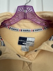 Vintage WilliWear Sport SweatshirtM Yellow 1/4 Snap Neck Pullover 90s