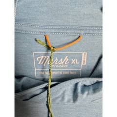 NWT Marsh Wear Hooded Pocket T-Shirt Mens XL Buxton HD Niagara Mist Heather