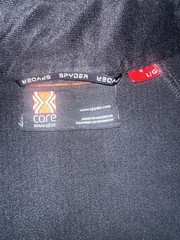 Spyder Men’s Sweatshirt L Black Knit 1/4 Zip Mock Neck Embroidered Logo
