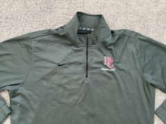 Nike Jacket Mens Extra Large Dri-Fit 1/4 Zip PC Track & Field Logo Gray