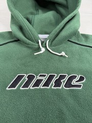 Vtg Nike Pullover Hoodie Sherpa Fleece Green Travis Scott 90s Y2K Mens M RARE