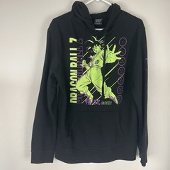 Dragon Ball Z Goku Pullover Hoodie Black Purple & Green Sz Medium Toei Animation
