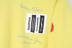 VINTAGE UNITED COLORS OF BENETTON SWEATSHIRT SIZE M 90s yellow crewneck big logo