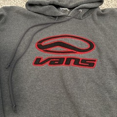 Vintage Vans 90s Y2K Gray Hoodie Skate BMXx Hook Ups Men’s Size XL