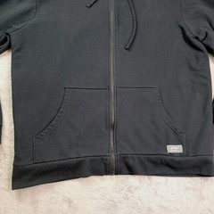 Eddie Bauer Sherpa Lined Hoodie Mens Large Black Full Zip Jacket Outdoor Pockets