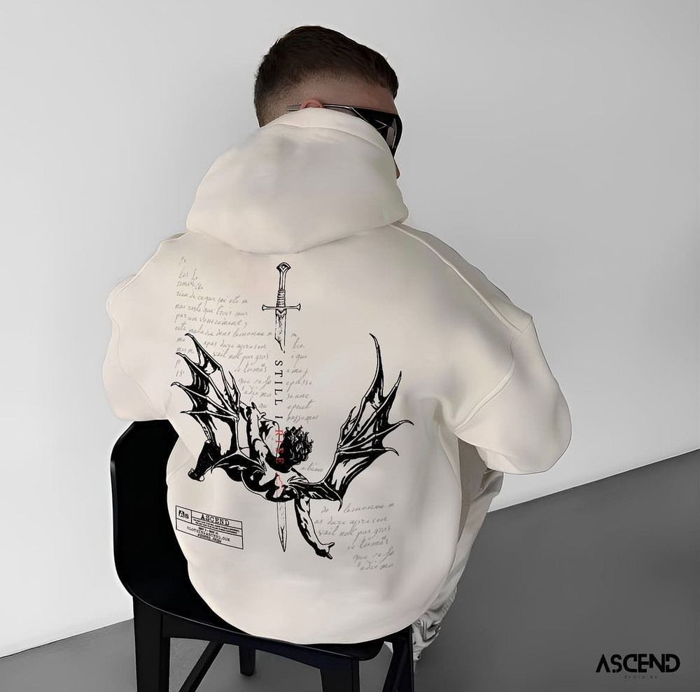 THE FALL Hoodie – Oversized White Hoodie | Original Design