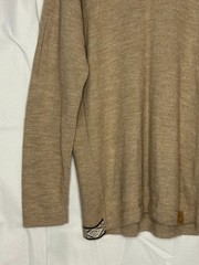PAKA Royal Alpaca Hooded Sweater XL Sustainable Minimalist Pullover Beige