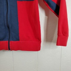 Esprit Sweatshirt Mens Medium Red Mock Neck Full Zip Long Sleeve Graphic Casual
