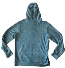 Adidas Aqua Blue 3-D Logo Cotton Polyester Lightweight Hoodie Pullover Medium
