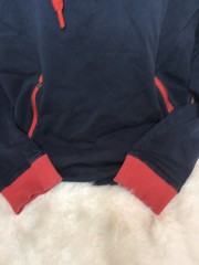 United States Baseball Hoodie Size L – Red/White/Navy Blue – Used Colorblock