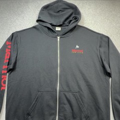 Marmot Hoodie Mens XL Black Full Zip Fleece Pocket Logo Marmot Mountain Works