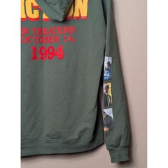 Pulp Fiction Hoodie Mens L Green Movie Graphic Sleeve Print Quentin Tarantino