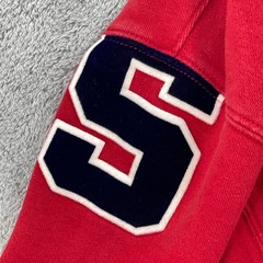 Triple Five Soul Hoodie Mens XXL Red Varsity Letter S Pullover Streetwear Cotton