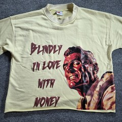 BOHB Built Off Heart Break Blindly In Love Money Graphic Tee Large Oversized