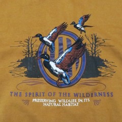 Spirit of the Wilderness Sweatshirt Men XL Rust Ducks Conservation Cabin Vtg 90s