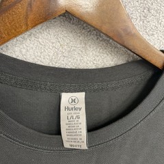 NWOT Hurley Men’s L Crew Neck Sweatshirt Gray Cotton Polyester Long Sleeve