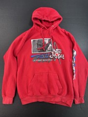 Poetic Justice Hoodie Mens Medium Red Sweatshirt 2pac Tupac Graphic Print