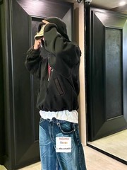 MEN WOMEN THUG HOODED CLUB PULLOVER HOODIE EMBROIDERY DIRTYFIT SWEATSHIRT JUMPER