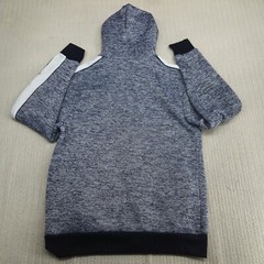 The North Pole Hoodie Mens Large Heather Blue White Fleece Full Zip Outdoor