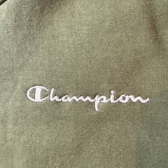 CHAMPION Olive Green Heavy Weight Hoodie Sweatshirt Unisex Small Great Find #281