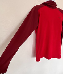 Rab Force Hoodie Large Red Lightweight Breathable Performance Wicking Base Layer