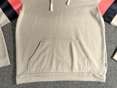 Onia Hoodie Men’s Medium Beige Long Sleeves Cotton Polyester Blend Pockets