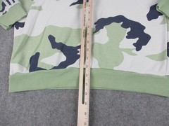 Adidas Hoodie Mens Medium Green White Camo Trefoil Logo Fleece Sweatshirt