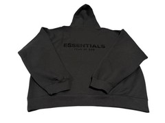 Fear of God Essentials Men’s Size XLG Stretch Limo Black Hoodie NWT