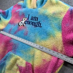 Mattel Barbie The Movie I Am Kenough Hoodie XXL Tie Dye Sherpa Fleece
