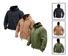 Tactical Recon Fleece Jacket Army Hoodie Security Police Hoody Combat Full Zip