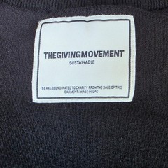 The Giving Movement Colorblock Sweatshirt Mens XS/S Black Oversize Sustainable