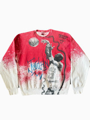 90s Rare VTG Michael Jordan Magic Johnson T’s Crewneck Sweatshirt Bulls NBA XL