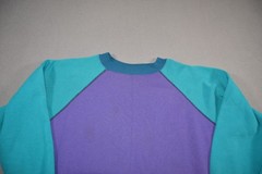 Vintage Hanes Sweatshirt Mens Medium Raglan Crewneck Color Block Blank Made USA