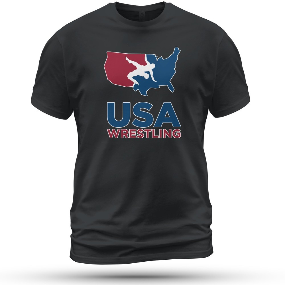 US Wrestling Logo T-Shirt Funny Size S-5XL Made in USA
