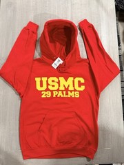 USMC US Marine Corps Twentynine 29 Palms Red Hoodie / Hooded Sweatshirt – Sz S