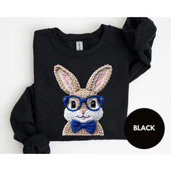 Funny Nerd Rabbit Glasses Shirt Cute Easter Bunny Spring Graphic Tee