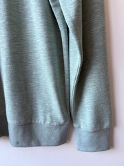 H&M Mens Zip Up Hoodie Hooded Jacket Sage Green Lightweight 2 Pockets Size Small