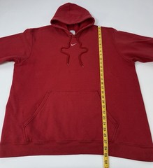 Vintage Nike Center Swoosh Hoodie Sweatshirt Baggy Y2K Deep Red Men’s Size 2XL