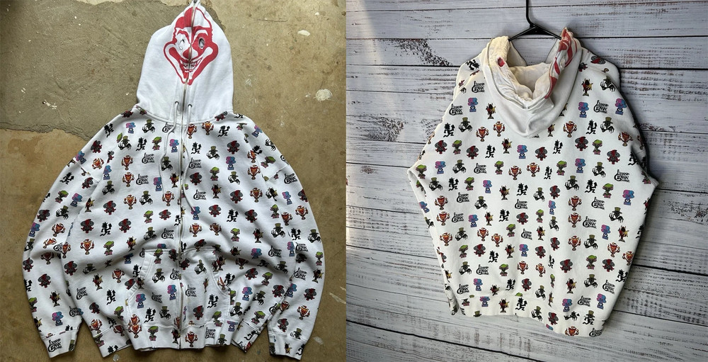 New Insane Clown Posse ICP All Over Print Logo Full Zip Hoodie s-6XL BOLI9SK