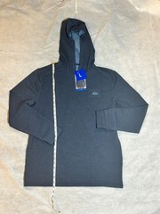 Quiksilver Mens Textured Pullover Sweater Hoodie New – Size L – Blue color