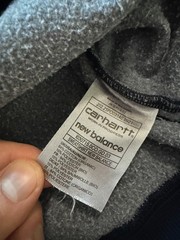Carhartt Work In Progress WIP x New Balance Crewneck Sweatshirt Blue sz L RARE!