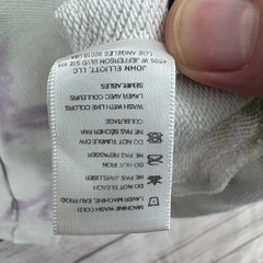 John Elliott Hoodie Mens 1 White Green Purple Tie-Dye Cotton French Terry